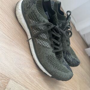 adidas Olive Green Boost Knit Slip-On Sneakers